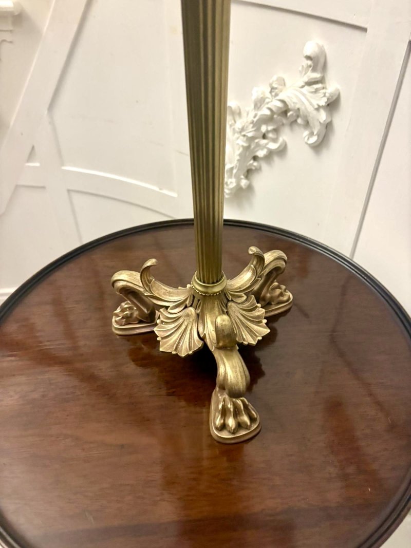 Antique Victorian Gilt Brass Six-Light Candelabrum Stand